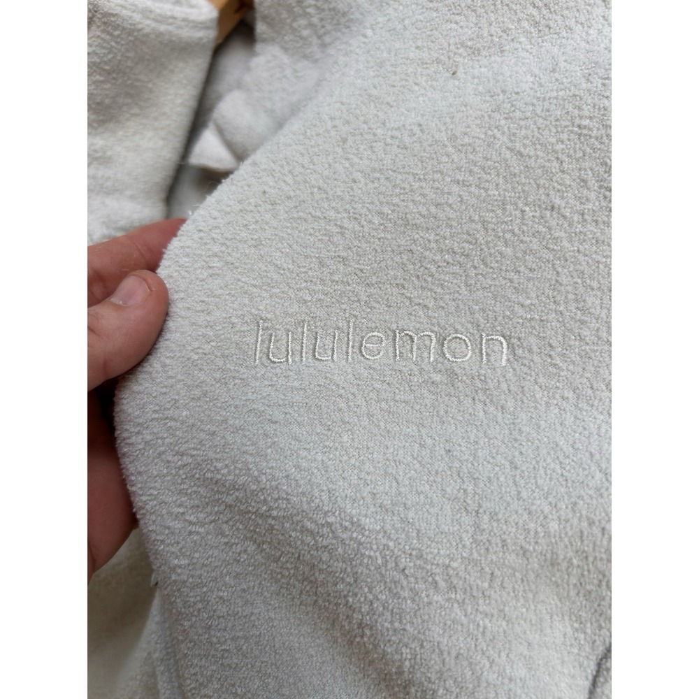 Lululemon Looped Terry Fleece Full Zip Bone (small stain) Size 6 - Picture 7 of 9